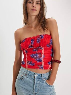 Free People Scottie Floral Tube Top Size M